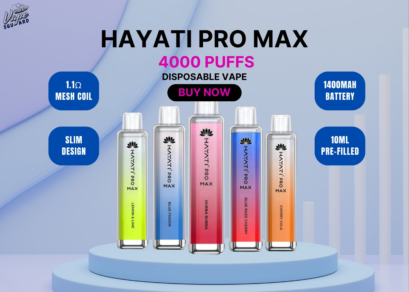 Hayati Pro Max 4000 Puffs Disposable Vape All Flavours