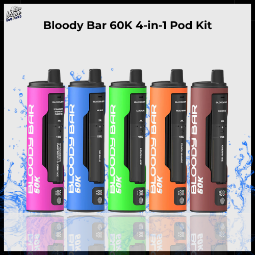 bloody bar 60k 4 in 1 vape kit Strawberry Grape Cloud Nurdz eLiquid $10.98