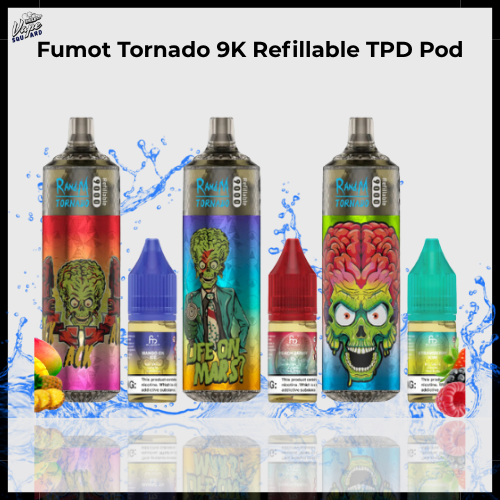 Fumot Tornado 9000 Refillable TPD Prefilled Vape Fumot Tornado 9000 Refillable TPD Prefilled Vape