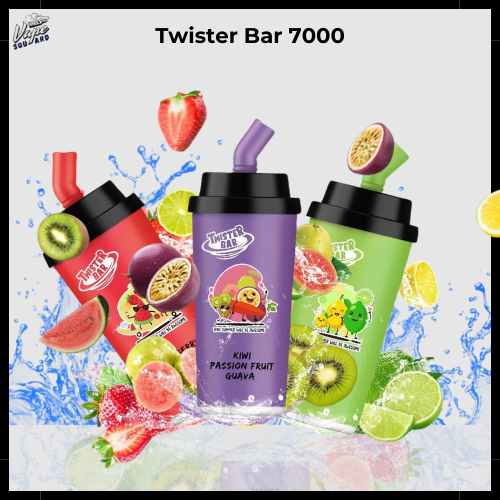 Twister Bar 7000 Puffs Prefilled Vape | UK Vape Squard Twister Bar 7000 Puffs Prefilled Vape | UK Vape Squard