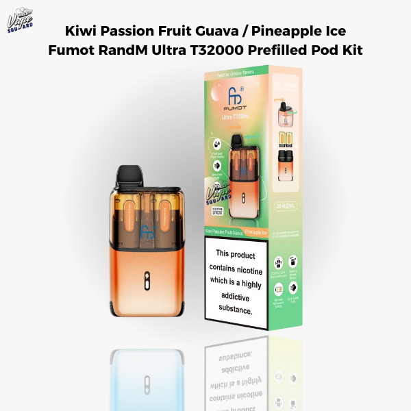 Kiwi Passion Fruit Guava / Pineapple Ice Fumot RandM Ultra T32000 Prefilled Pod Kit