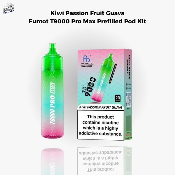 Kiwi Passion Fruit Guava Fumot T9000 Pro Max Prefilled Pod Kit