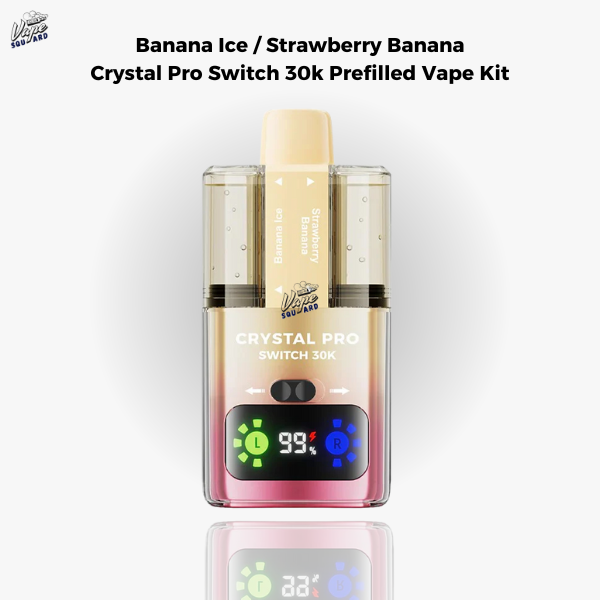 Banana Ice / Strawberry Banana Crystal Pro Switch 30k Prefilled Vape Kit