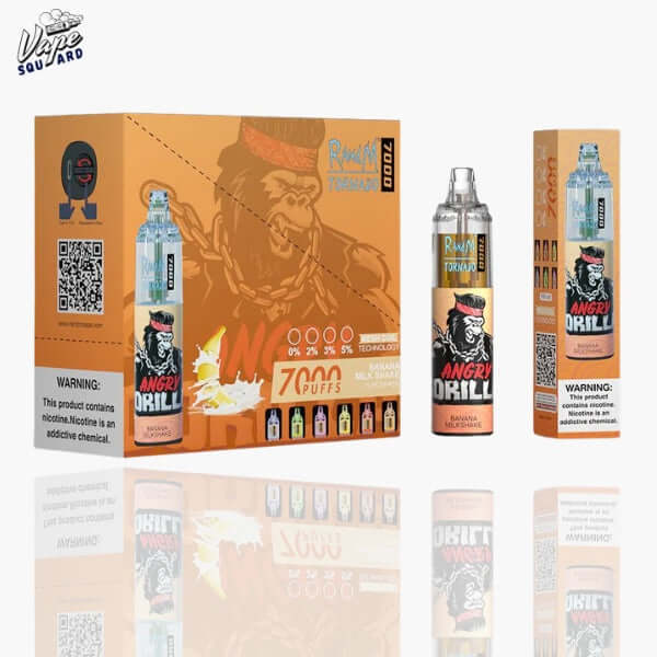 Banana Milk Shake RandM Tornado 7000 Puffs Prefilled Vape