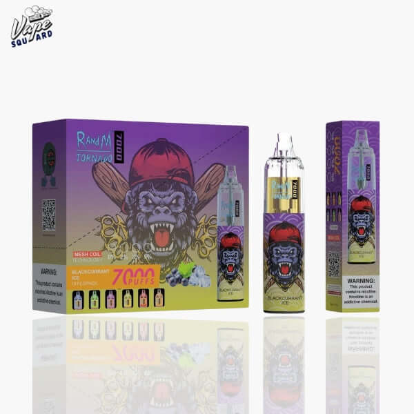 Blackcurrent Ice RandM Tornado 7000 Puffs Prefilled Vape