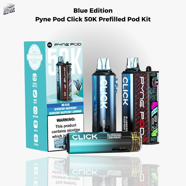 Blue Edition Pyne Pod Click 50K Prefilled Pod Kit