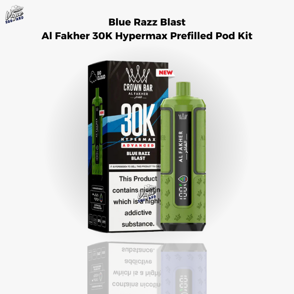 Blue Razz Blast Al Fakher 30K Hypermax Prefilled Pod Kit