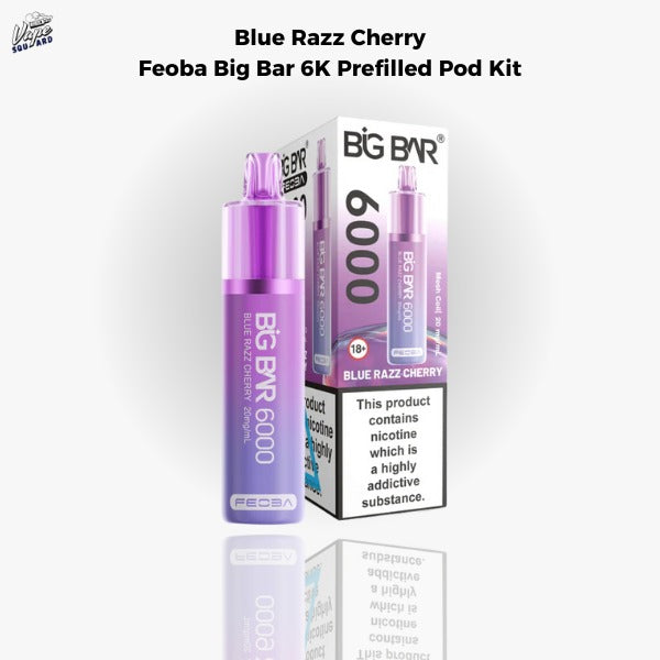 Blue Razz Cherry Feoba Big Bar 6K Prefilled Pod Kit
