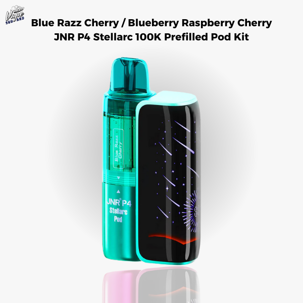 Blue Razz Cherry JNR P4 Stellarc 100K Prefilled Pod Kit