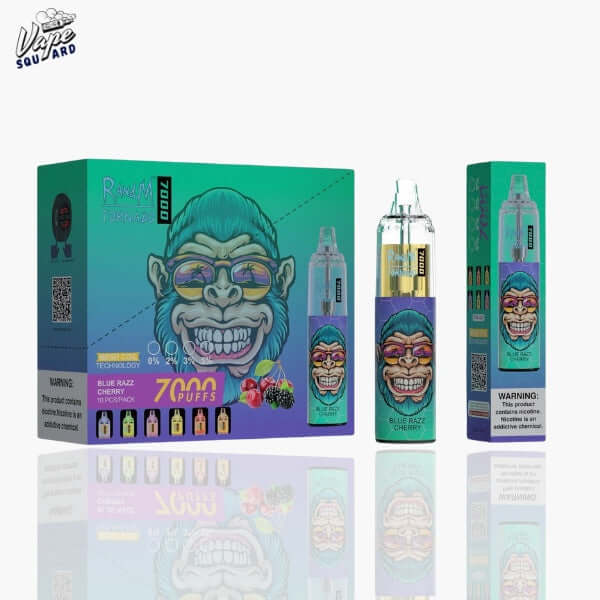 Blue Razz Cherry RandM Tornado 7000 Puffs Prefilled Vape
