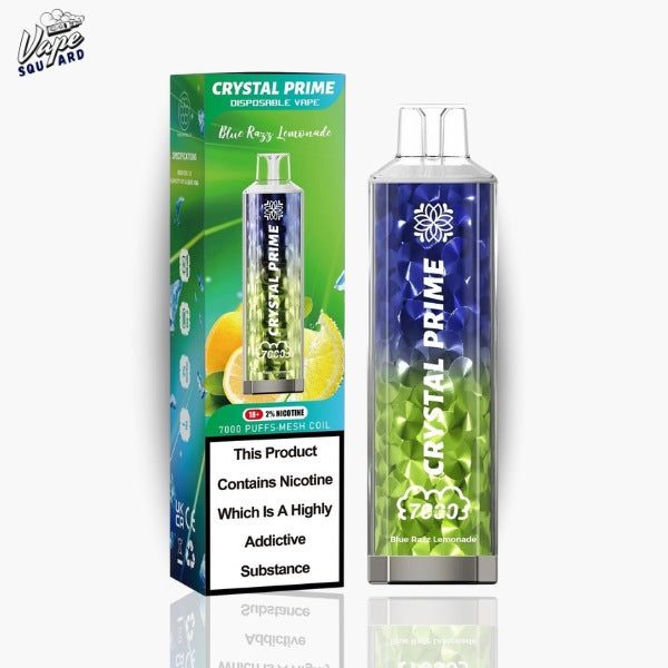 Blue Razz Lemonade Crystal Prime 7000 Prefilled Vape Blue Razz Lemonade Crystal Prime 7000 Prefilled Vape
