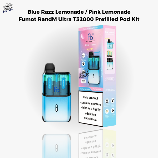 Blue Razz Lemonade / Pink Lemonade Fumot RandM Ultra T32000 Prefilled Pod Kit
