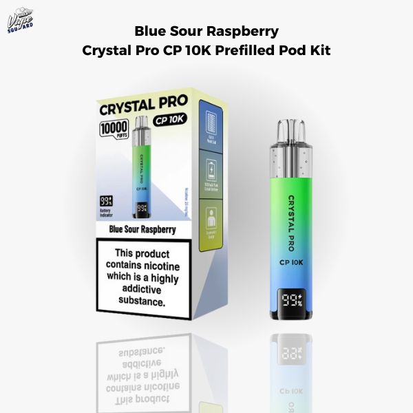 Blue Sour Raspberry Crystal Pro CP 10K Prefilled Pod Kit