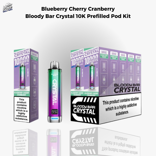 Blueberry Cherry Cranberry Bloody Bar Crystal 10K Prefilled Pod Kit