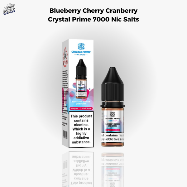 Blueberry Cherry Cranberry Crystal Prime 7000 Nic Salts (Box of 10)