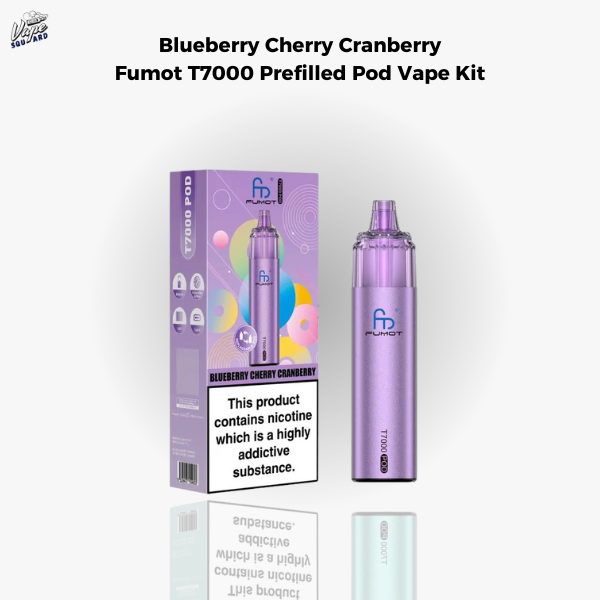 Blueberry Cherry Cranberry Fumot T7000 Prefilled Pod Vape Kit