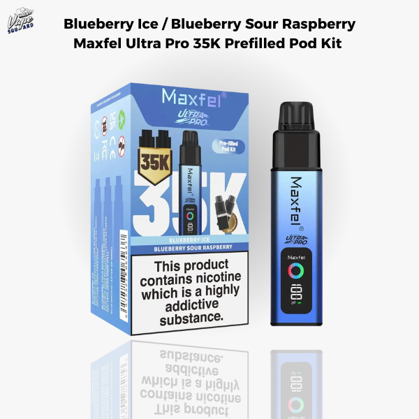 Blueberry Ice / Blueberry Sour Raspberry Maxfel Ultra Pro 35K Prefilled Pod Kit