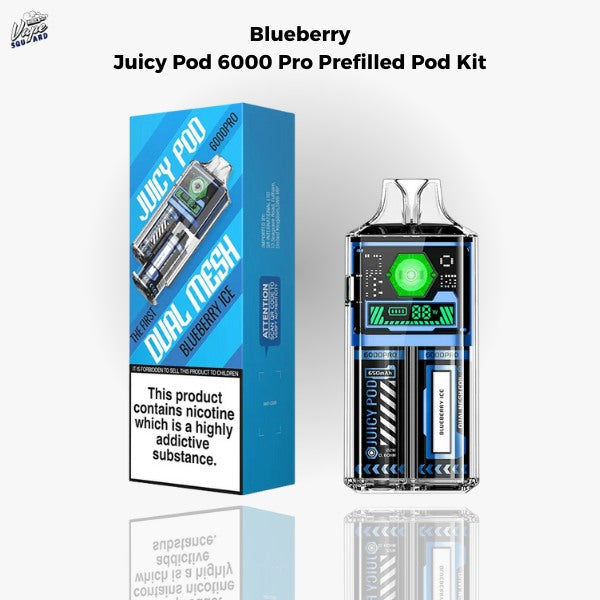 Blueberry Juicy Pod 6000 Pro Prefilled Pod Kit