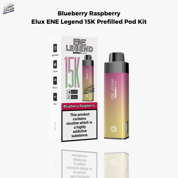 Blueberry Raspberry Elux ENE Legend 15K Prefilled Pod Kit