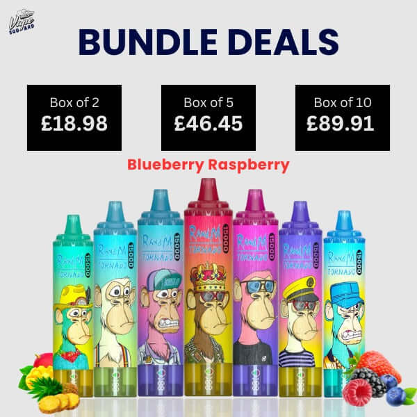 Blueberry Reaspberry RandM Tornado 15000 Puffs Prefilled Vape 1
