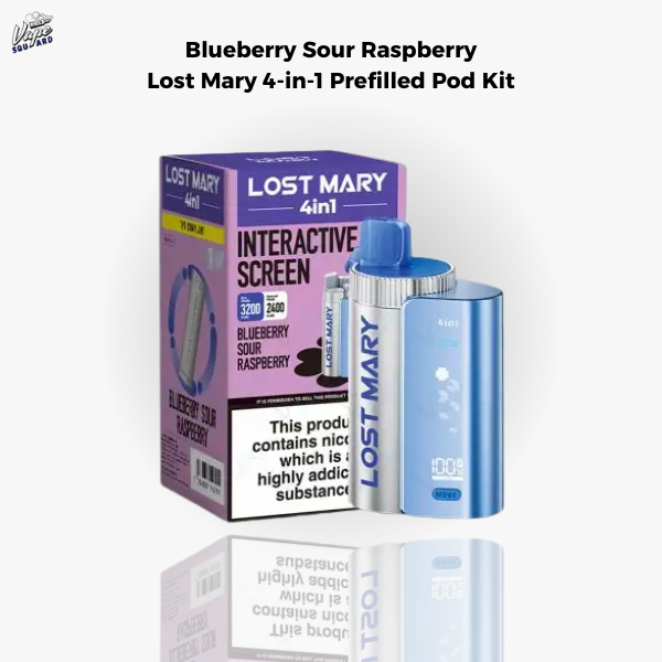 Blueberry Sour Raspberry Lost Mary 4-in-1 Prefilled Pod Kit