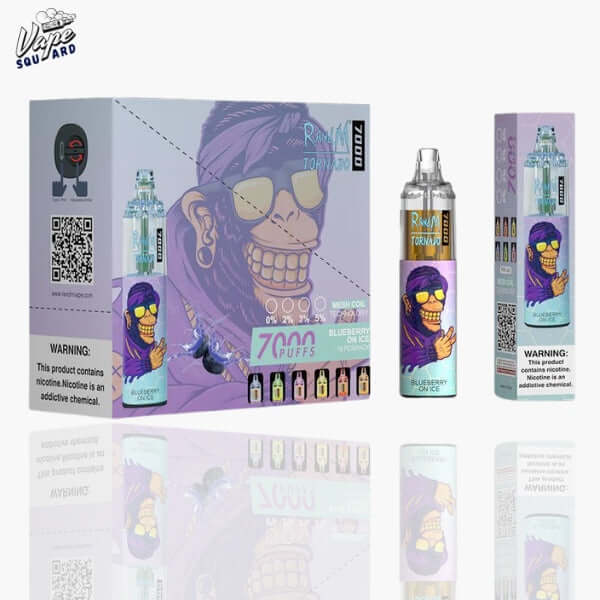 Blueberry on Ice RandM Tornado 7000 Puffs Prefilled Vape