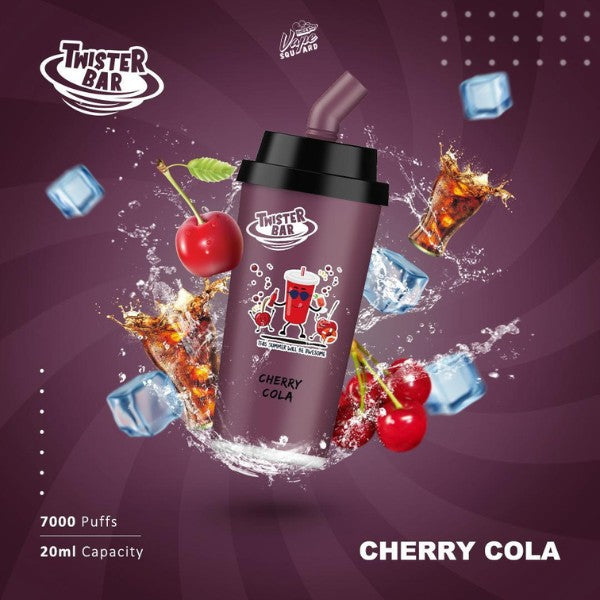 Cherry Cola Twister Bar 7000 Puffs Prefilled Vape Cherry Cola Twister Bar 7000 Puffs Prefilled Vape
