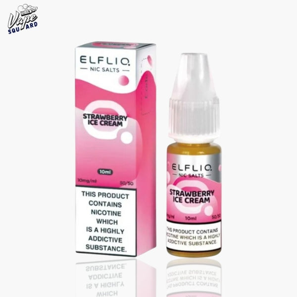 Strawberry Ice Cream ELF BAR ELFLIQ Nic Salt (Pack of 10)