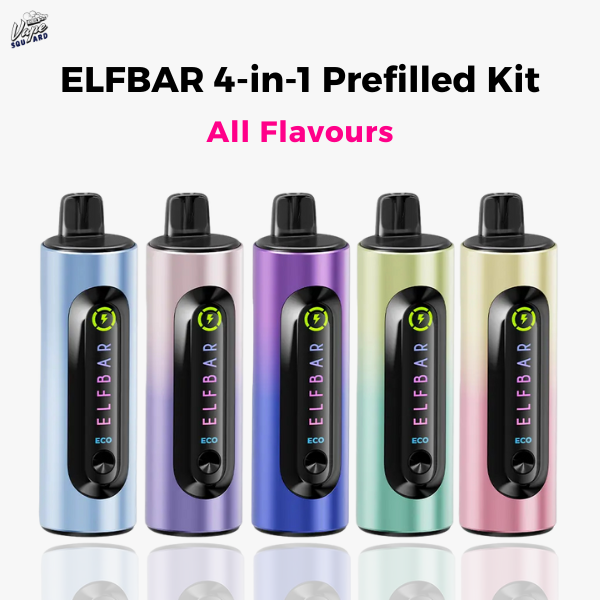 Elf Bar 4-in-1 Prefilled Pod Kit - The Ultimate Flavor Collection