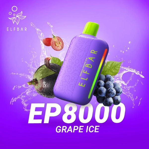 Elf Bar EP8000 Grape Ice Prefilled Vape