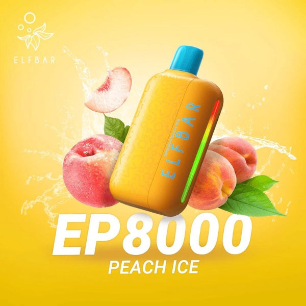 Elf Bar EP8000 Peach Ice Prefilled Vape Elf Bar EP8000 Peach Ice Prefilled Vape