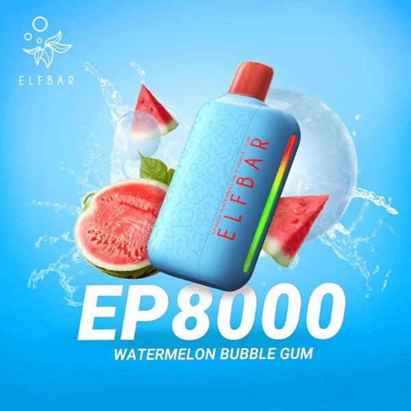Elf Bar EP8000 Watermelon Bubble Gum Prefilled Vape