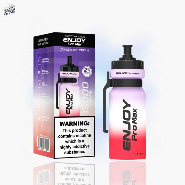 Enjoy Pro Max 15000 Vanilla Ice Cream Prefilled Vape Enjoy Pro Max 15000 Vanilla Ice Cream Prefilled Vape
