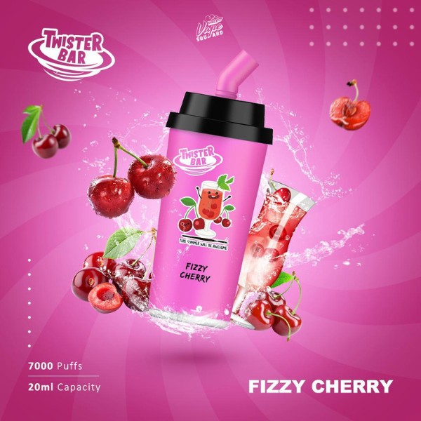 Fizzy Cherry Twister Bar 7000 Puffs Prefilled Vape
