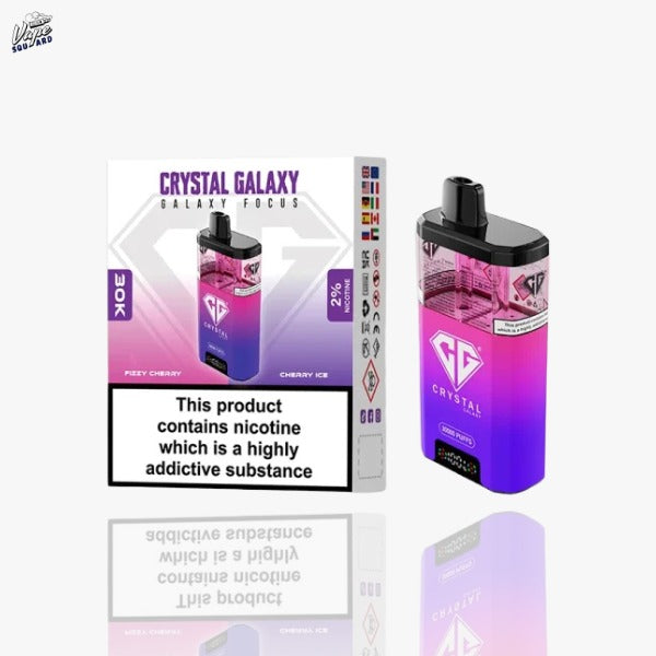 Fizzy Cherry and Cherry Ice Crystal Galaxy Focus 30K Prefilled Vape Kit