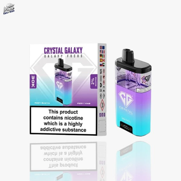 Fizzy Guava and Fizzy Vim2 Crystal Galaxy Focus 30K Prefilled Vape Kit