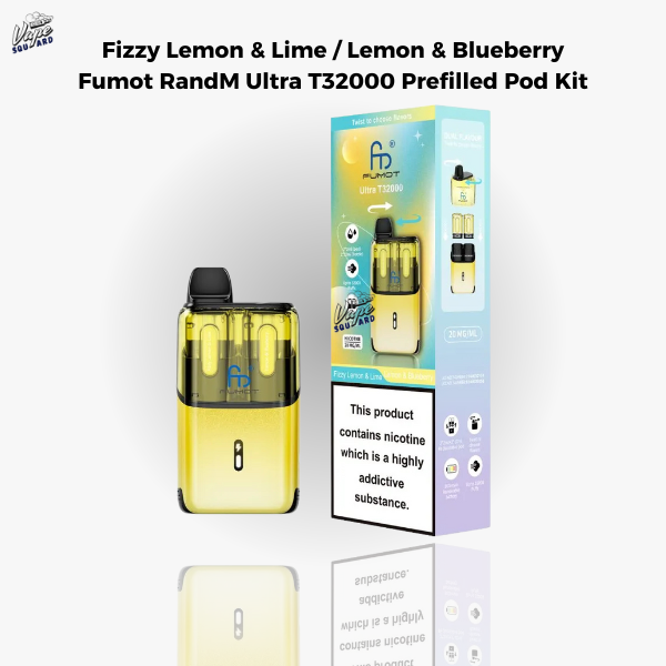 Fizzy Lemon & Lime / Lemon & Blueberry Fumot RandM Ultra T32000 Prefilled Pod Kit