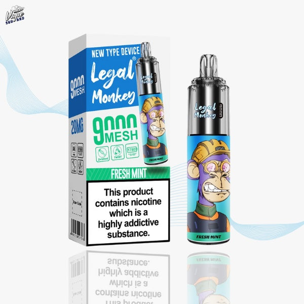 Fresh Mint Legal Monkey 9000 Prefilled Pod Kit