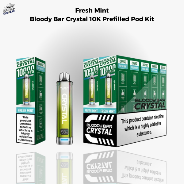Fresh Mint Bloody Bar Crystal 10K Prefilled Pod Kit