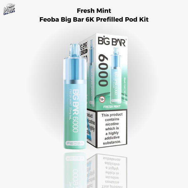 Fresh Mint Feoba Big Bar 6K Prefilled Pod Kit