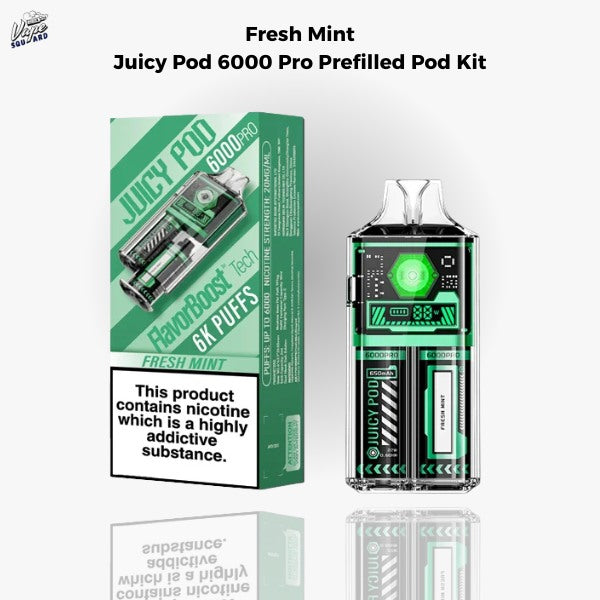 Fresh Mint Juicy Pod 6000 Pro Prefilled Pod Kit