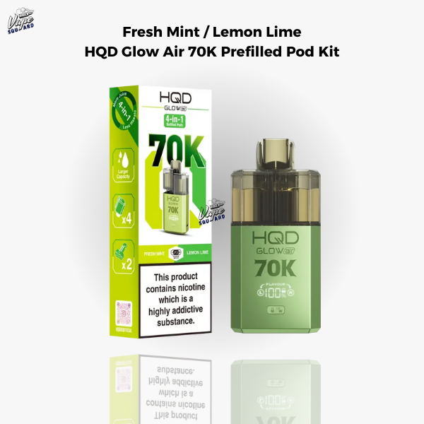 Fresh Mint / Lemon Lime HQD Glow Air 70K Prefilled Pod Kit
