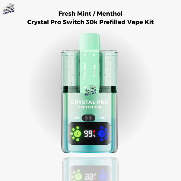 Fresh Mint / Menthol Crystal Pro Switch 30k Prefilled Vape Kit