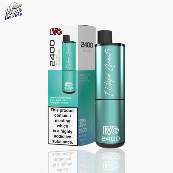 Fresh Mint Menthol Mojito IVG 2400 Prefilled Vape