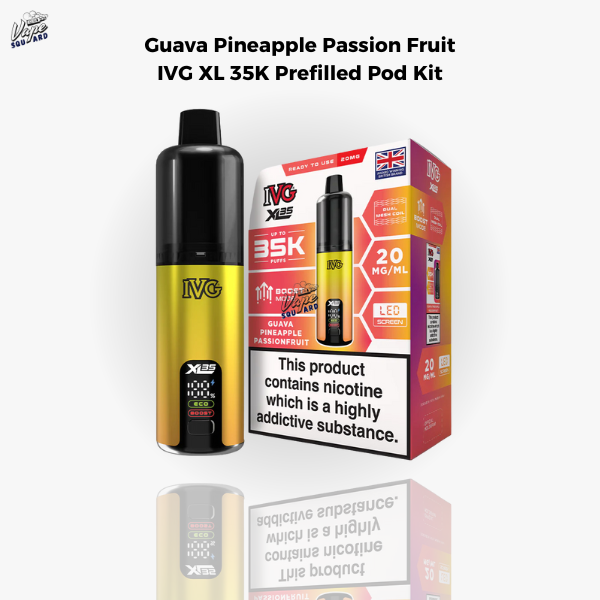 Guava Pineapple Passion Fruit IVG XL 35K Prefilled Pod Kit