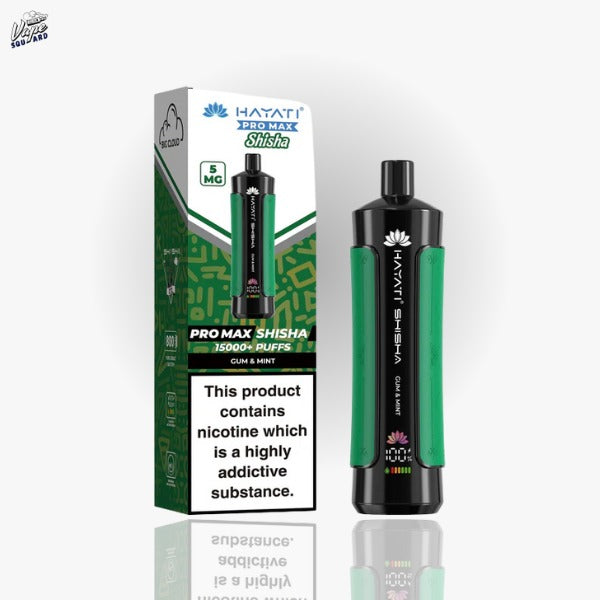 Gum and Mint Hayati Pro Max Shisha 15000 Vape Gum and Mint Hayati Pro Max Shisha 15000 Vape