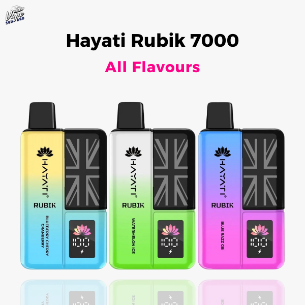 Hayati Rubik 7000 Disposable Vape Kit All Flavours