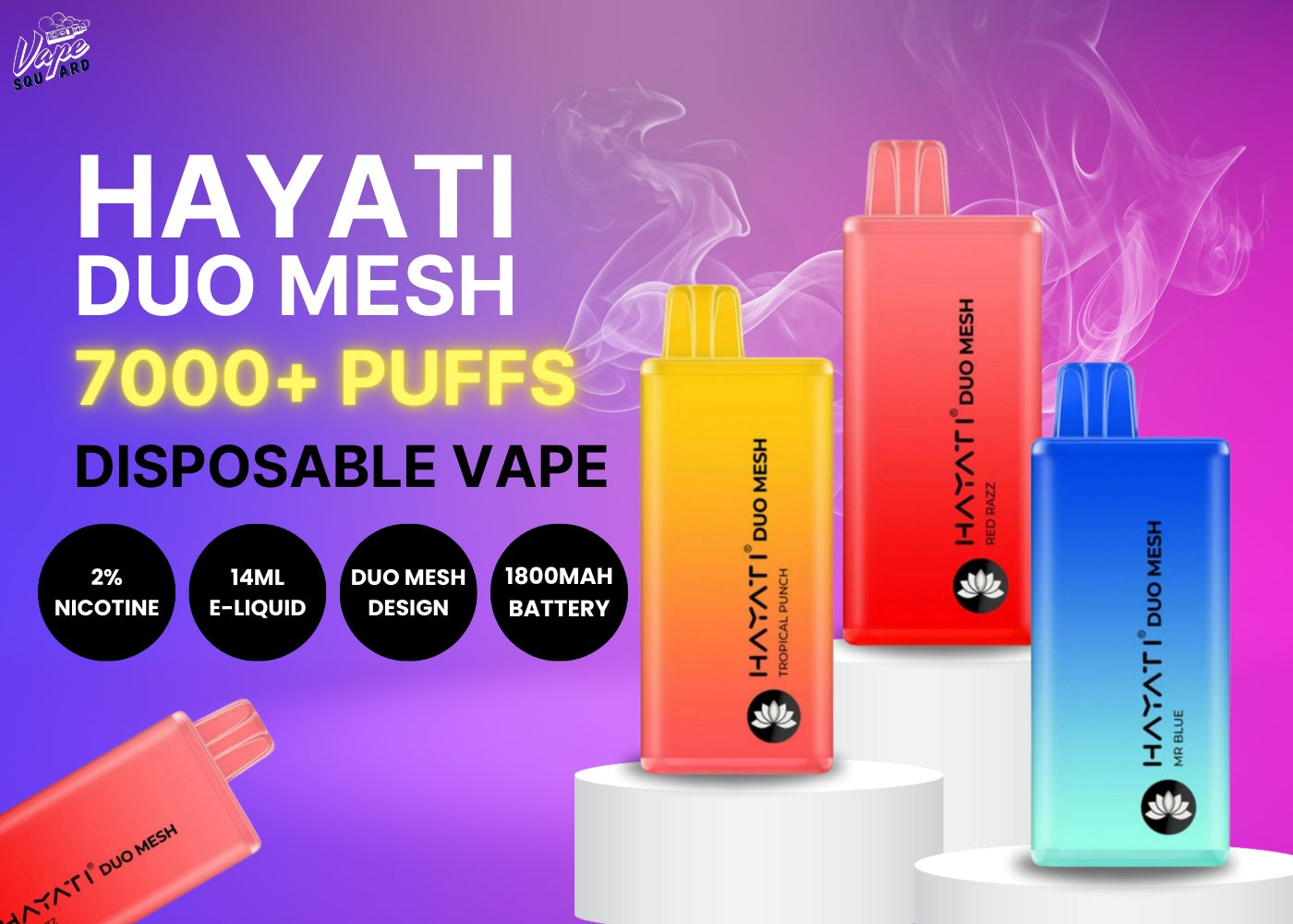 Hayati Duo Mesh 7000 Puffs Disposable Vape - Hayati 7000 Vape