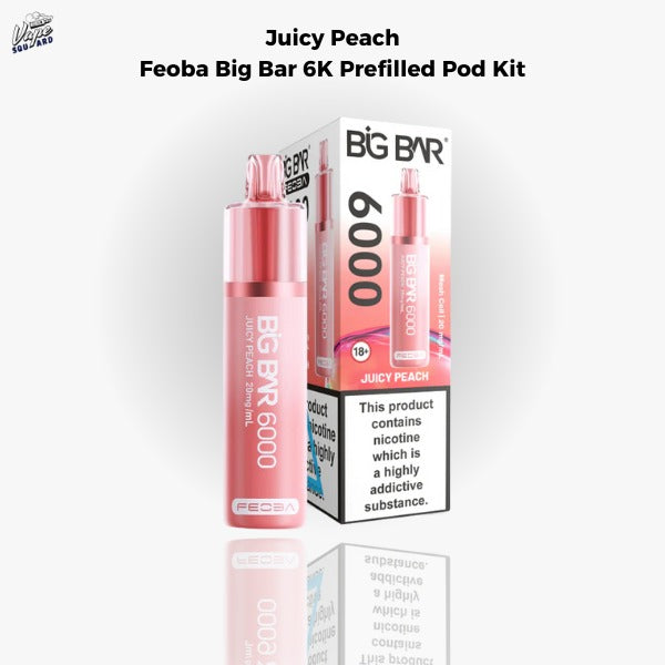 Juicy Peach Feoba Big Bar 6K Prefilled Pod Kit