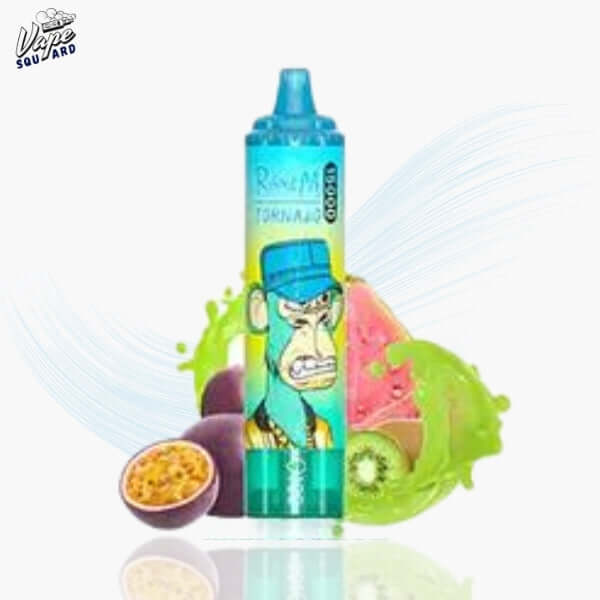 Kiwi Passion Fruit Guava RandM Tornado 15000 Puffs Prefilled Vape